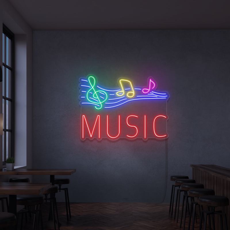 Sinal de néon Music