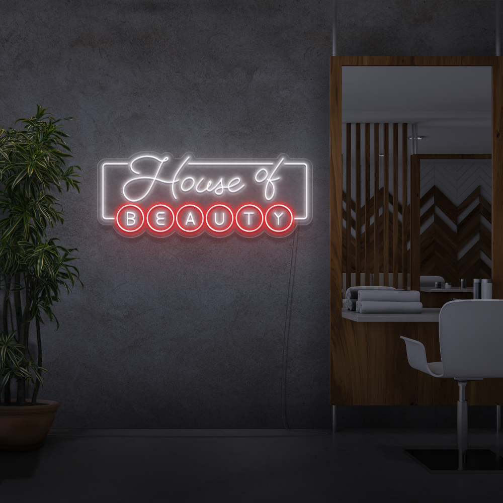 Sinal de néon House of Beauty