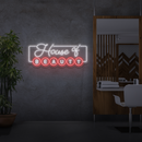 Sinal de néon House of Beauty