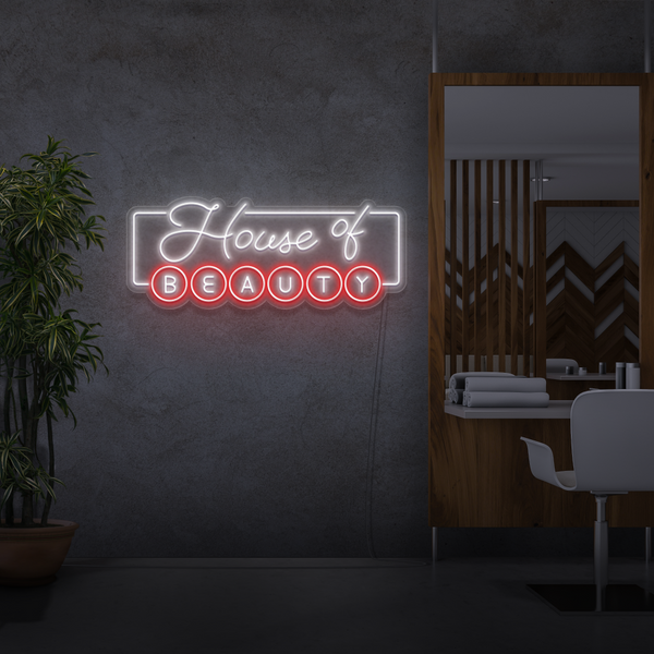 Sinal de néon House of Beauty