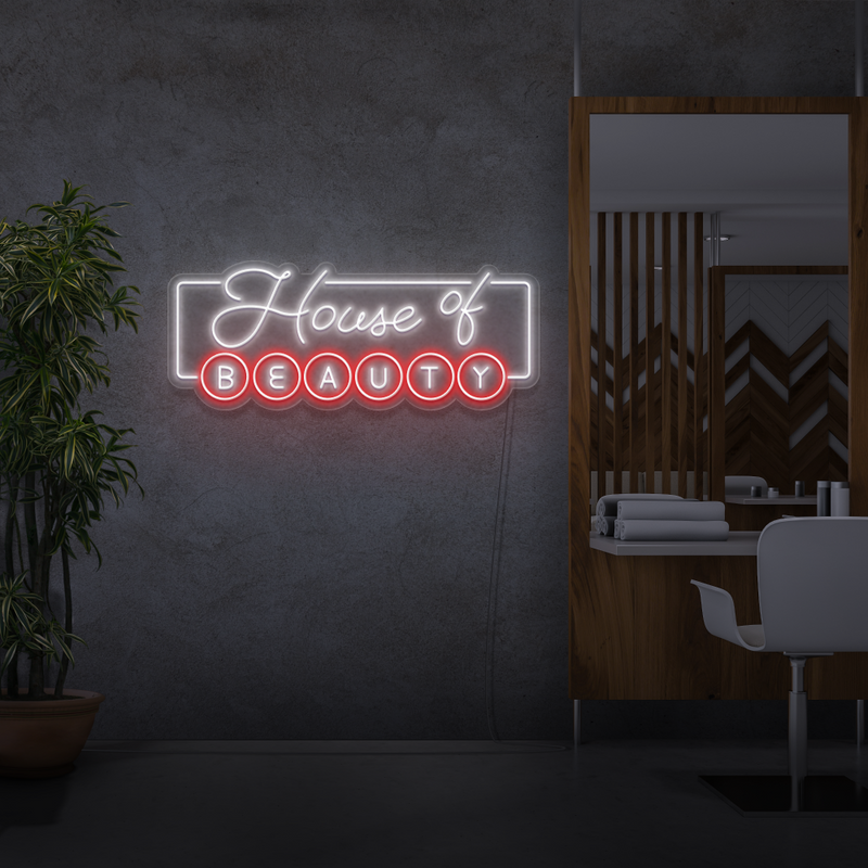 Sinal de néon House of Beauty