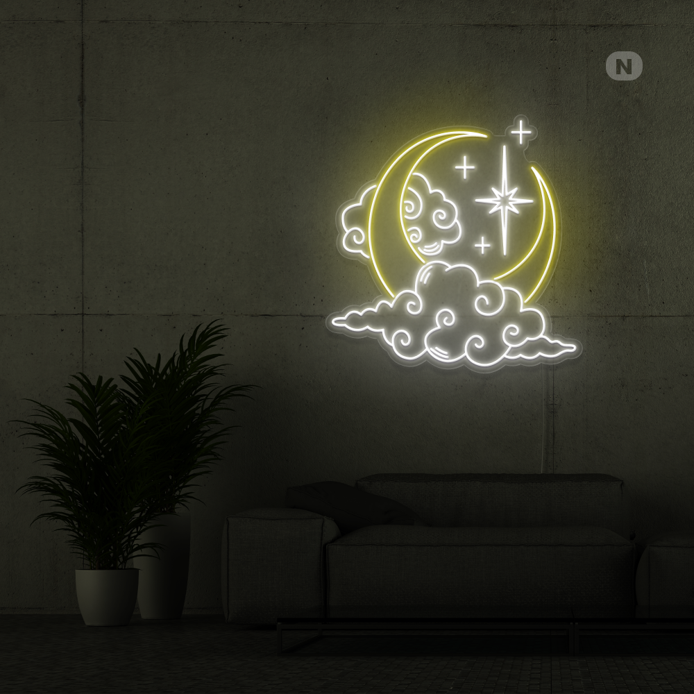 Sinal de néon Nuvens