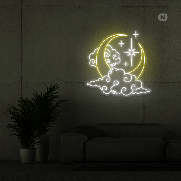 Sinal de néon Nuvens