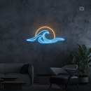 Sinal de néon Luz de arte do pôr do sol