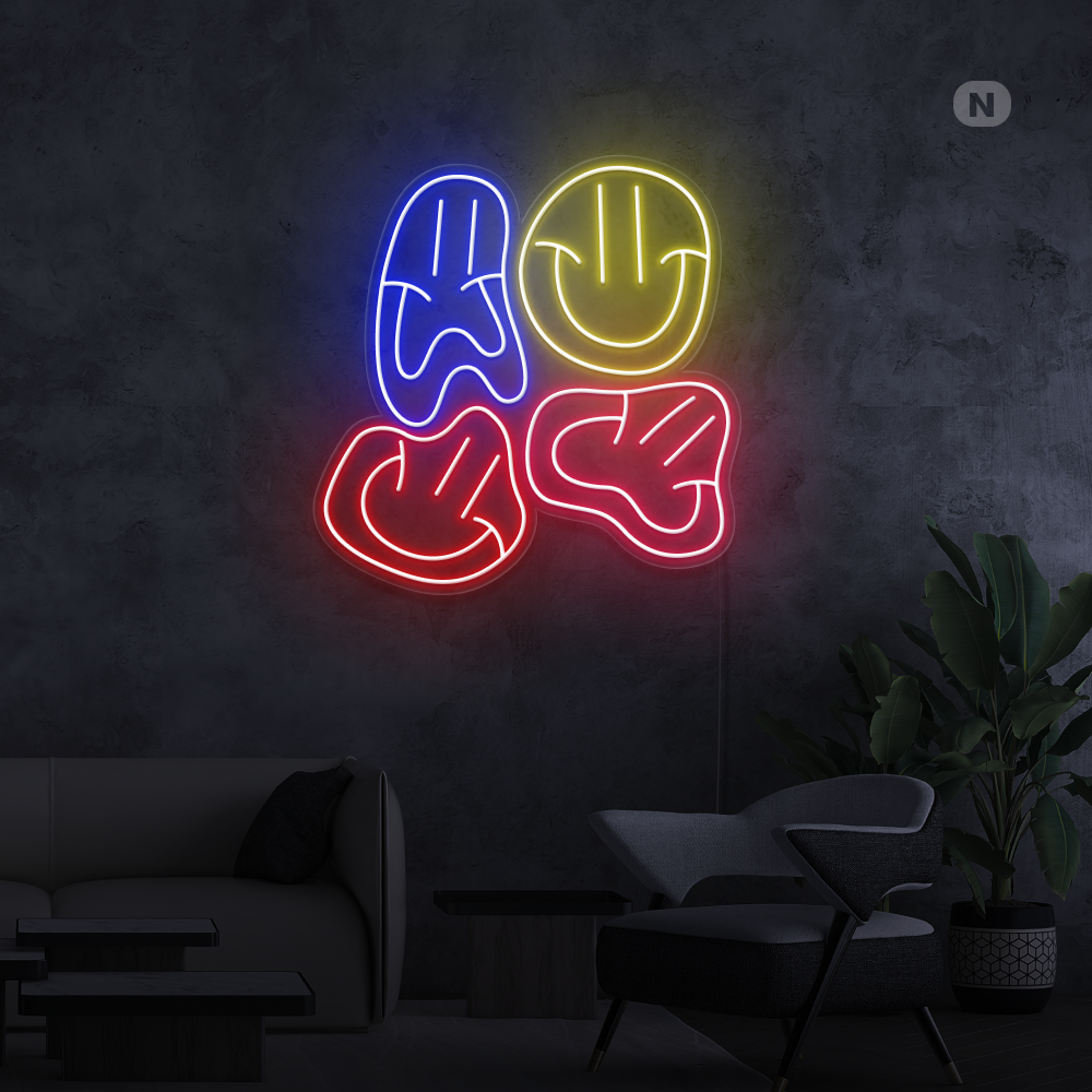 Sinal de néon Sorriso