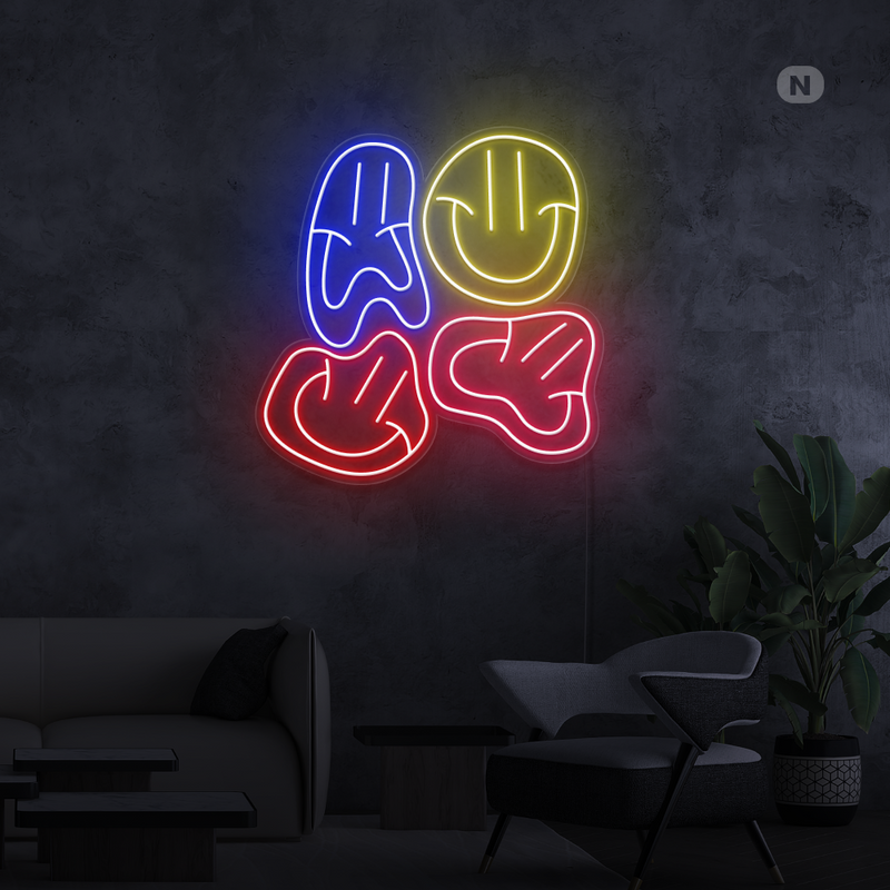 Sinal de néon Sorriso