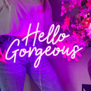 Sinal de néon Hello Gorgeous