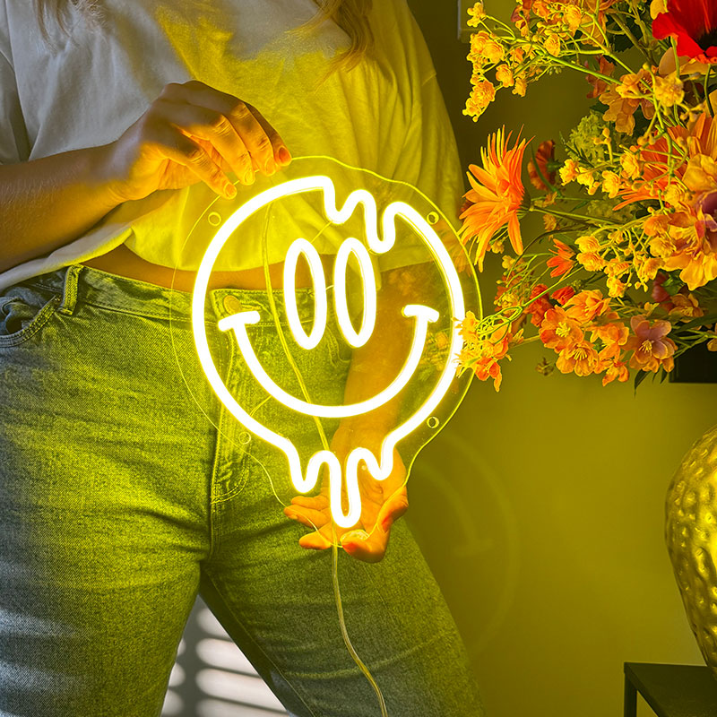 Sinal de néon Sorriso
