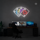 Sinal de néon Cartas de jogar