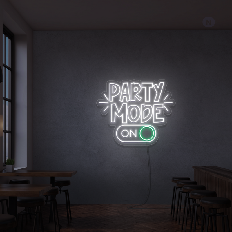 Sinal de néon Party Mode