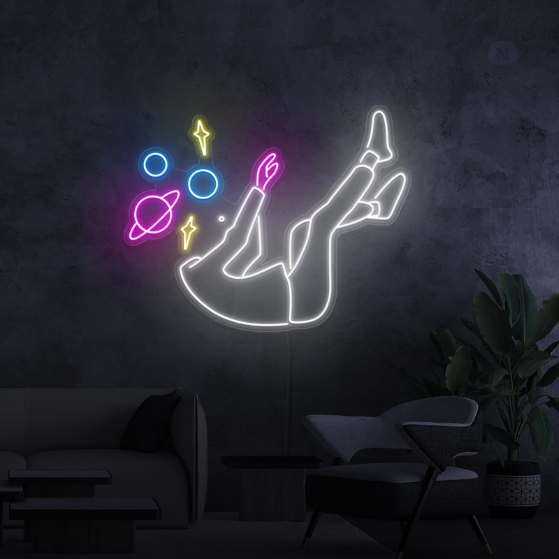 Sinal de néon Cabeça de espaço