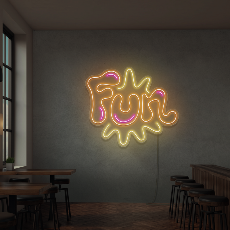 Sinal de néon Fun