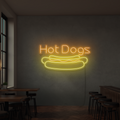 Sinal de néon Hot Dogs