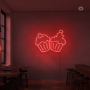 Sinal de néon Cupcakes