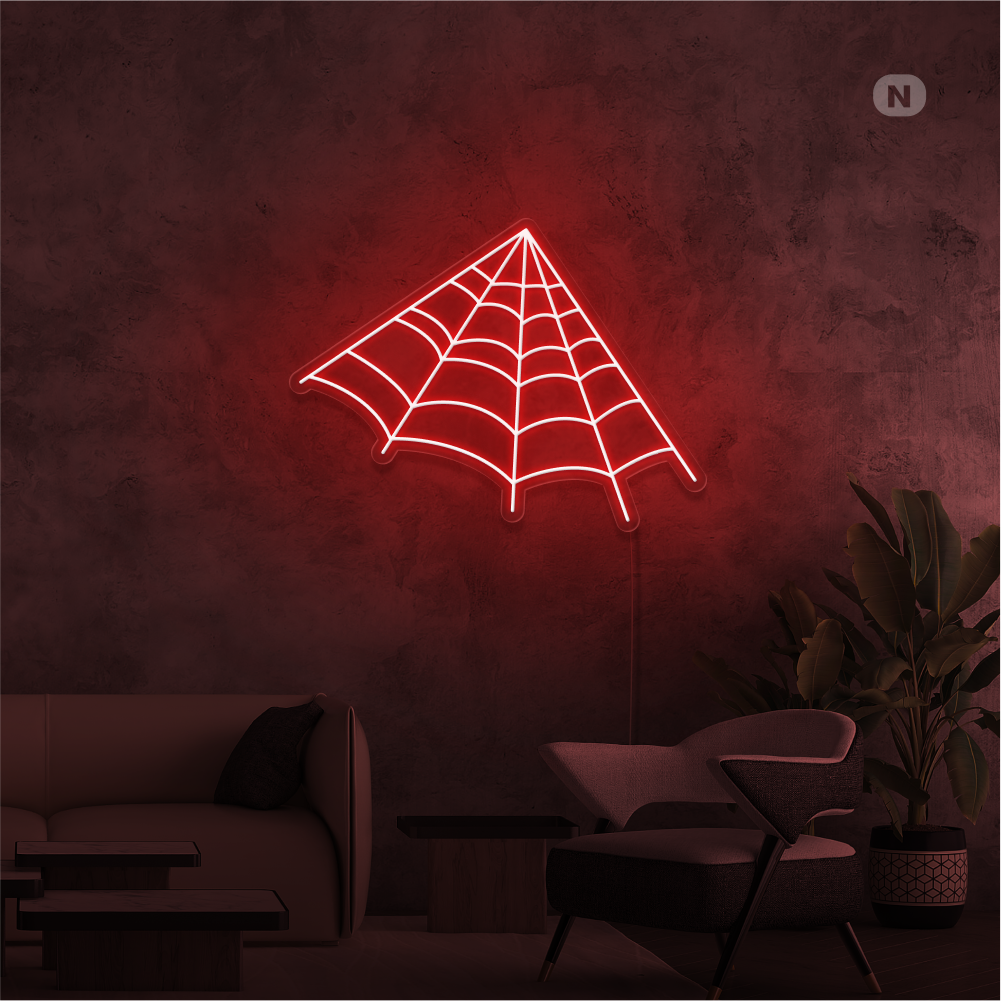 Sinal de néon Teia de aranha