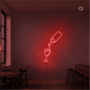 Sinal de néon Amante do vinho