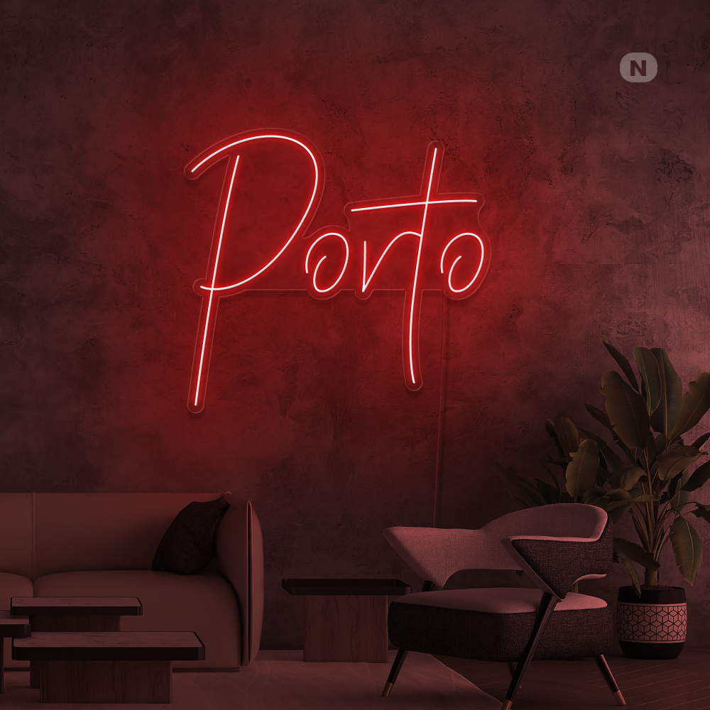 Sinal de néon Porto