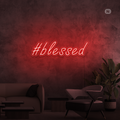 Sinal de néon #Blessed