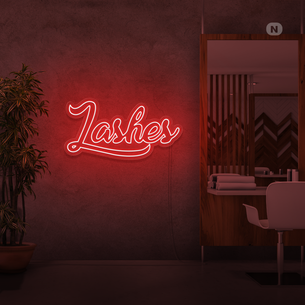 Sinal de néon Lashes