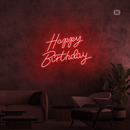 Sinal de néon Happy Birthday