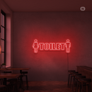 Sinal de néon Toilet