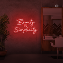 Sinal de néon Beauty in Simplicity