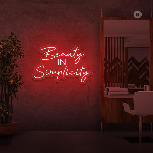 Sinal de néon Beauty in Simplicity