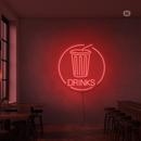 Sinal de néon Drinks