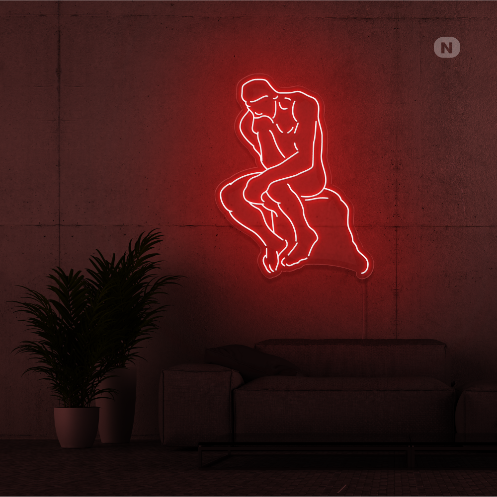 Neon Verlichting De denker