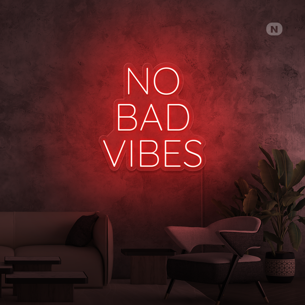 Sinal de néon No Bad Vibes