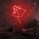 Sinal de néon Rosto com óculos