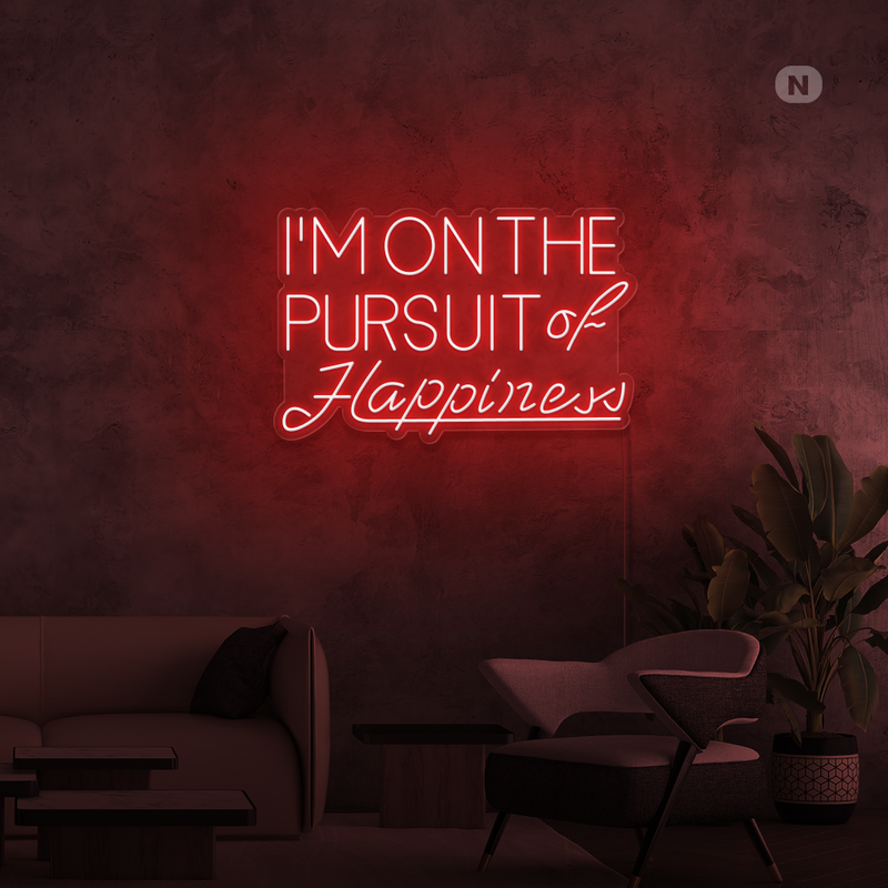 Sinal de néon Happiness