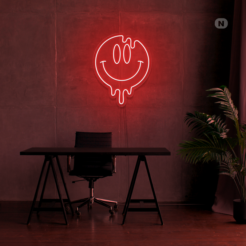 Sinal de néon Sorriso