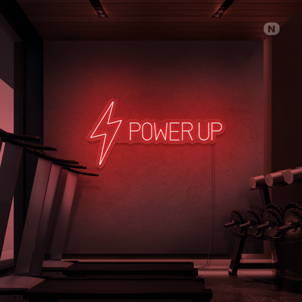 Sinal de néon Power Up
