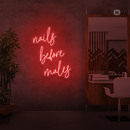 Sinal de néon nails before males