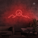 Sinal de néon Montanha