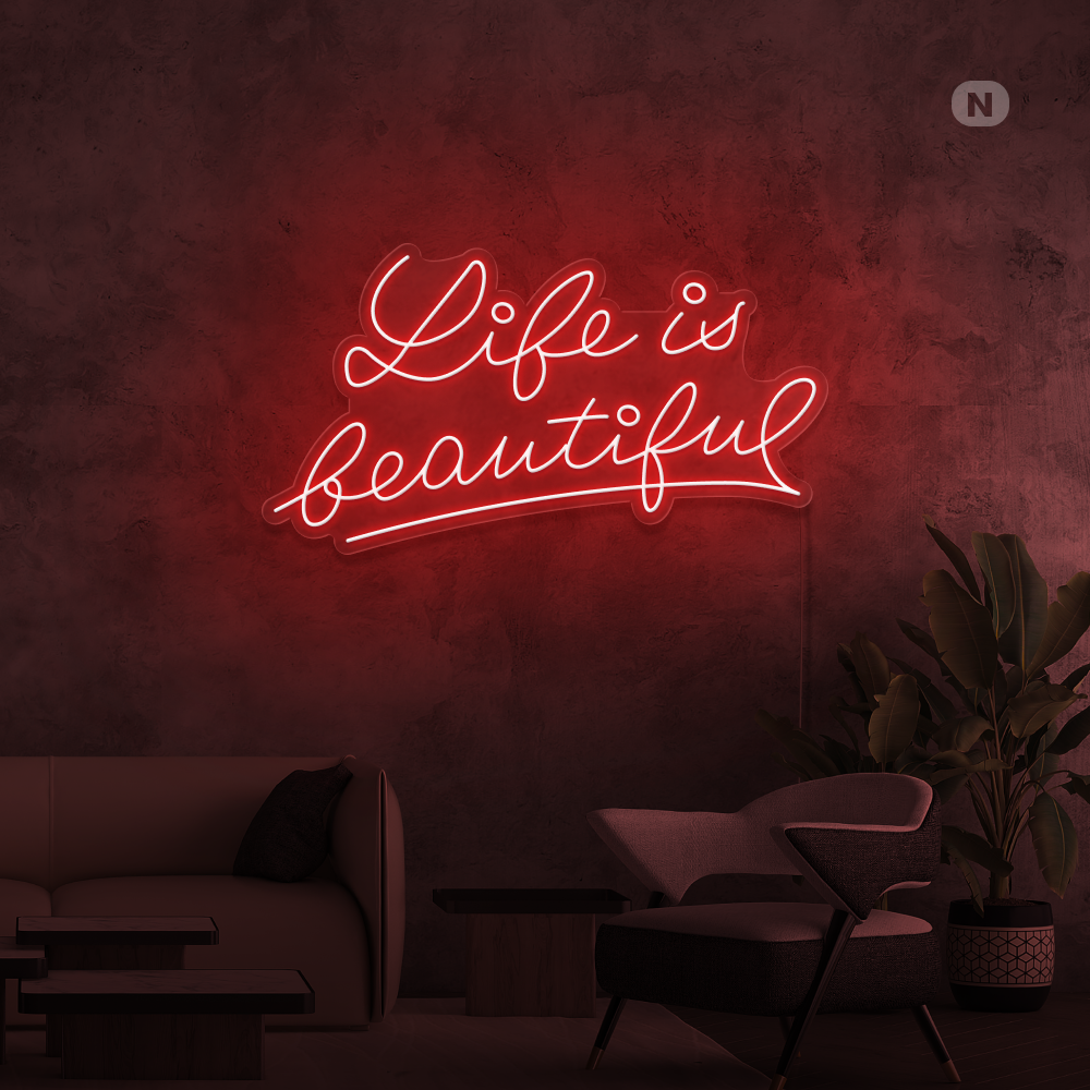 Sinal de néon Life Quote 2