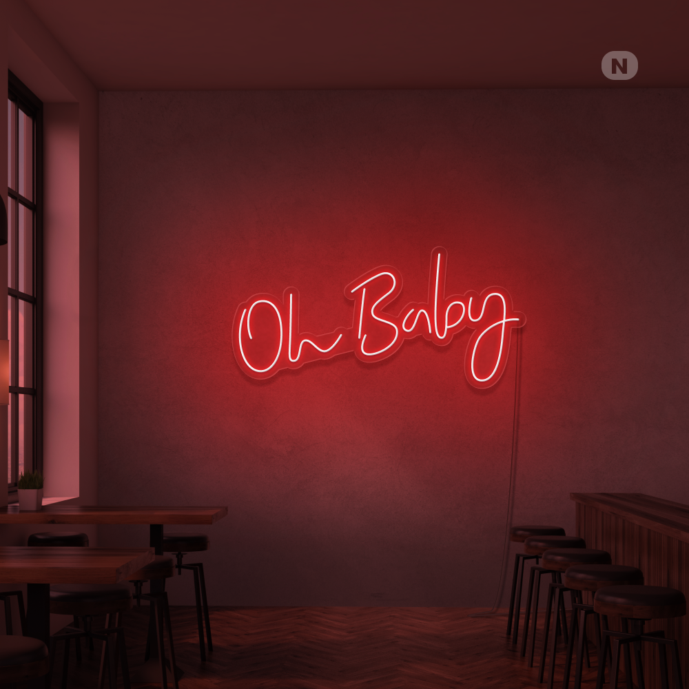Sinal de néon Oh Baby