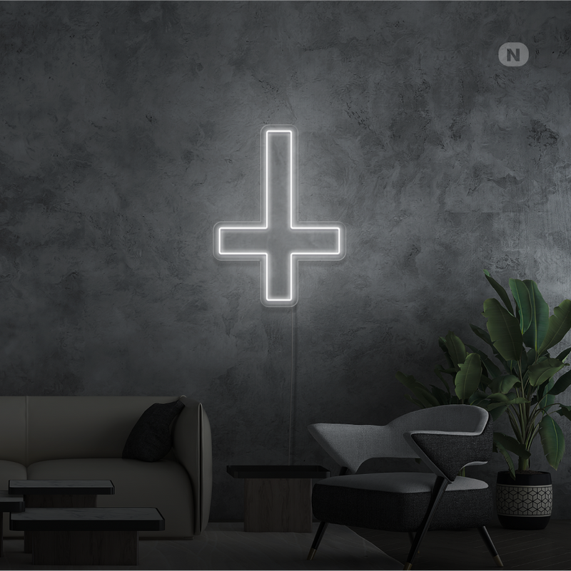 Sinal de néon Estrela cruzada