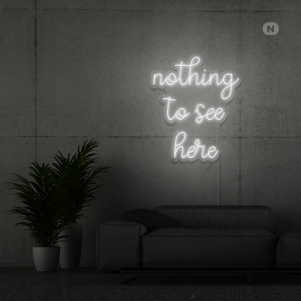 Sinal de néon nothing to see here