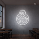 Sinal de néon Candy Shop