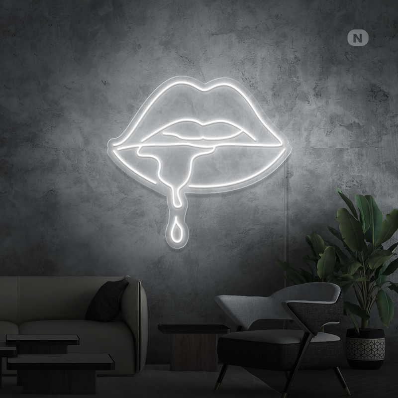 Sinal de néon Lábio cáustico