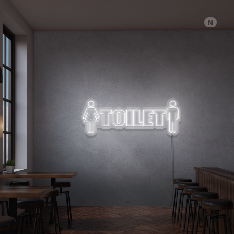 Sinal de néon Toilet