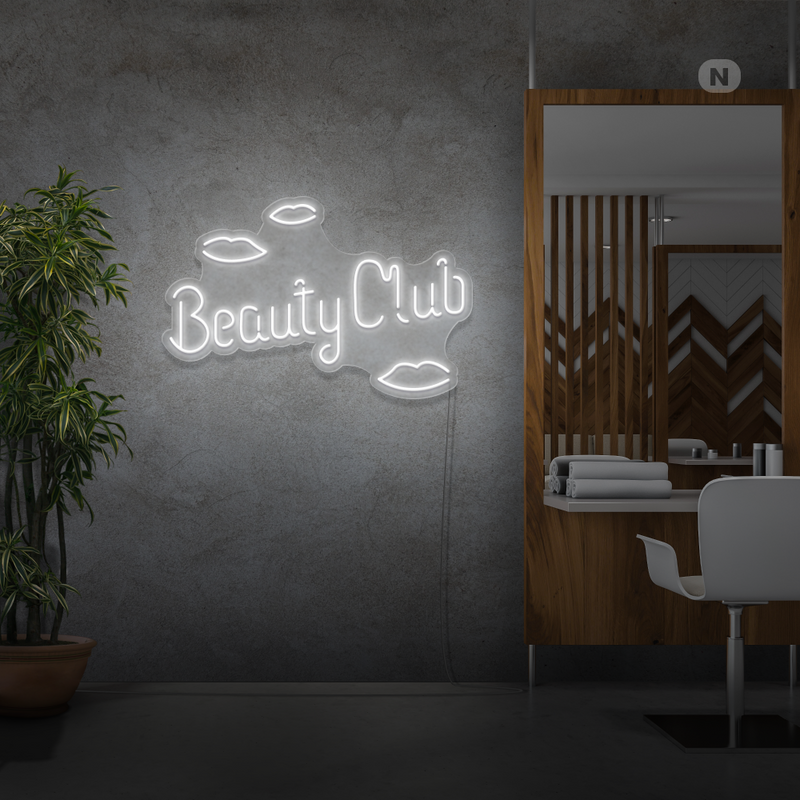 Sinal de néon Beauty Club