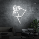 Sinal de néon Rosto com óculos