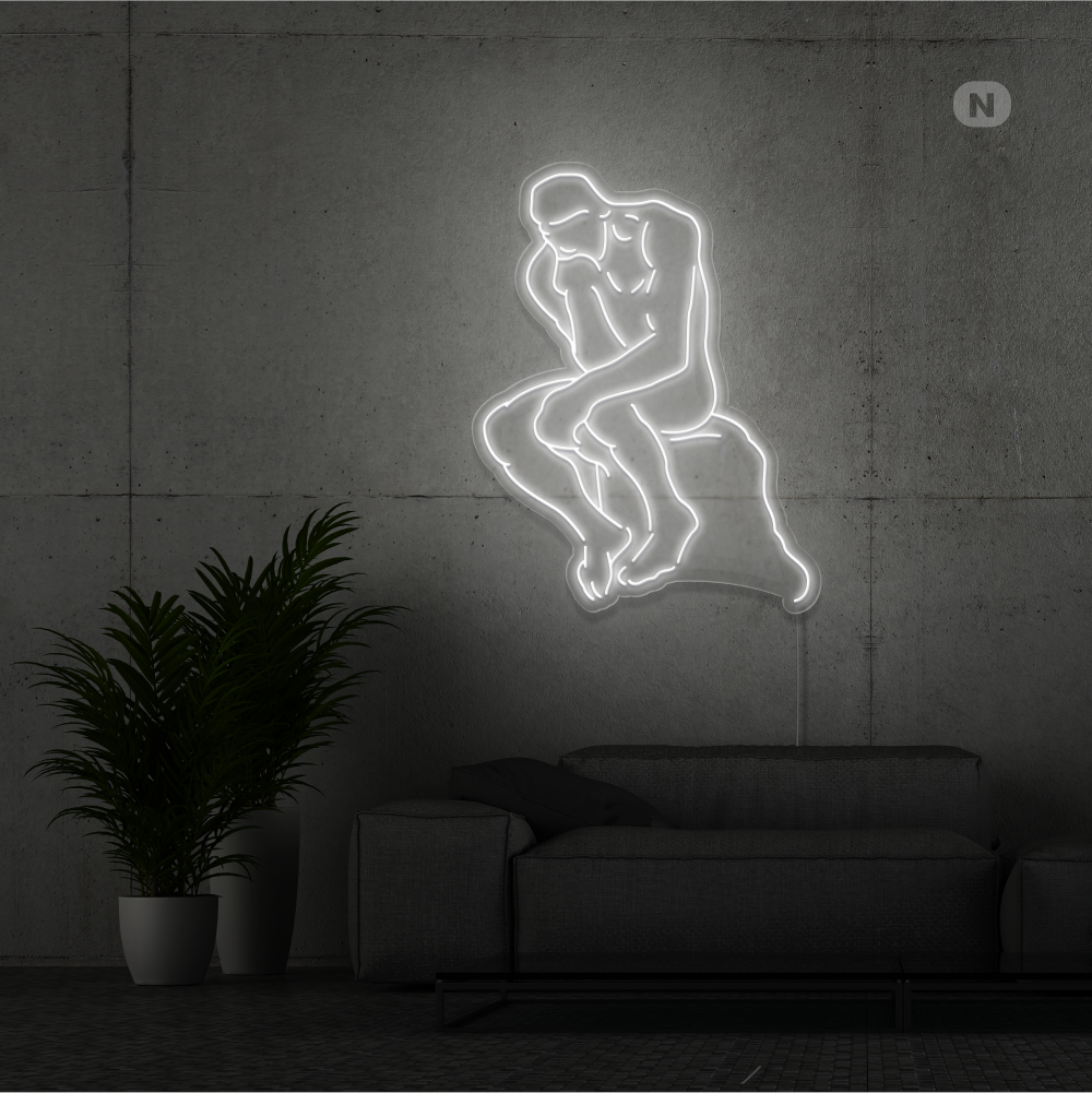 Sinal de néon O Pensador