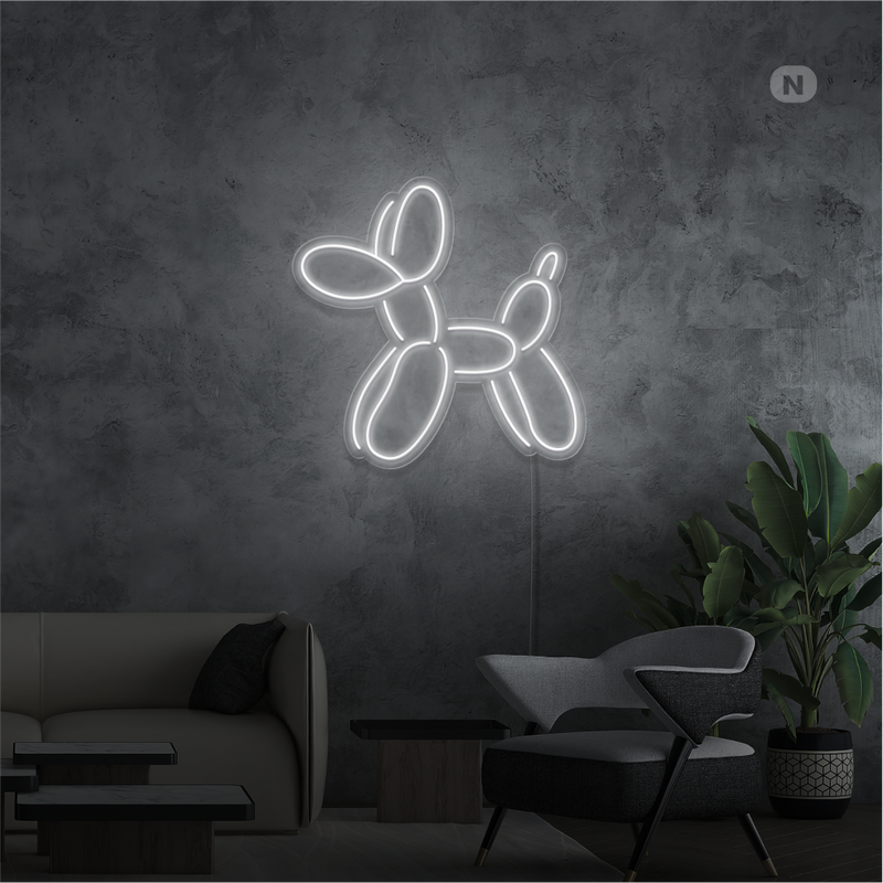 Sinal de néon Cão de Balão