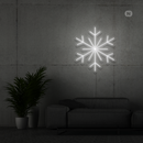Sinal de néon Flocos de neve