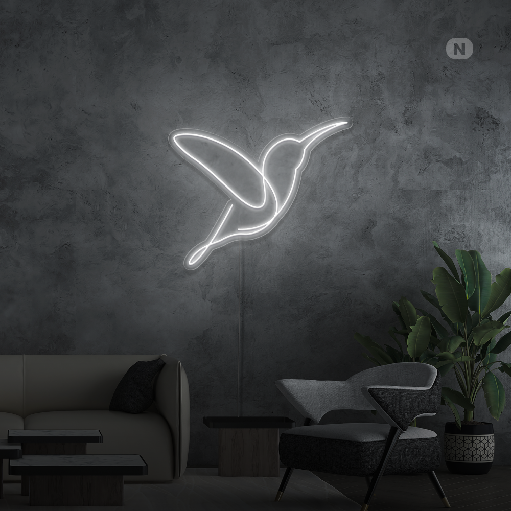 Sinal de néon Pássaro artístico