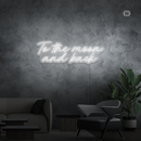 Sinal de néon To The Moon and Back